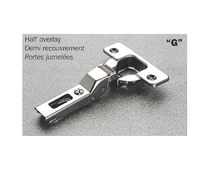 Salice - 110Â° Screw-on Half Overlay Push-To-Open Hinge