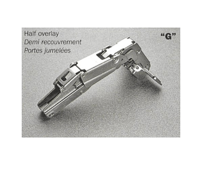 Salice - 165Â° Screw-on Half Overlay Self-Close Hinge