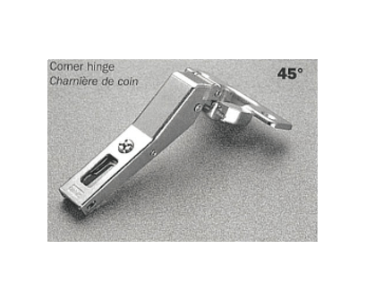 Salice - 45Â° Angle Screw-on Self-Close Clip-on Hinge