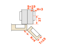 45Â° Hinges Option 1