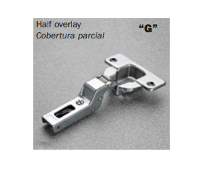 Salice - 94Â° F SERIES 40mm Cup Screw-on Half Overlay Self-Close Hinge For Thick Doors