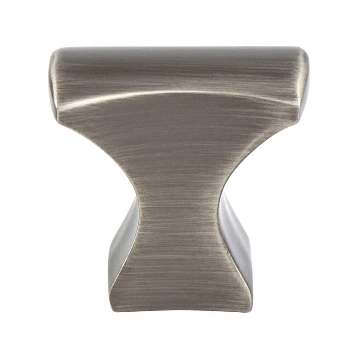 Aspire Square Knob 1-1/4in x 3/4in - Brushed Tin