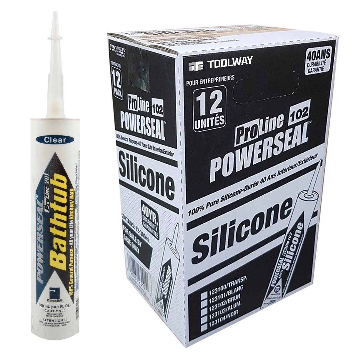 ProLine 201 Kitchen & Bath 100% Silicone Sealant 300ml Clear