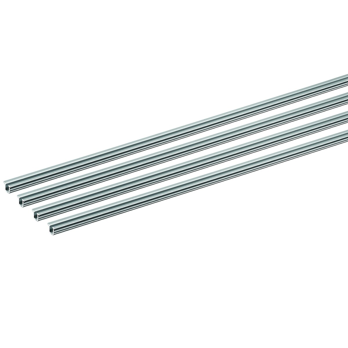 SlideLine M INSET Profile set: 1-track runner profile for pressing in, 2500 mm