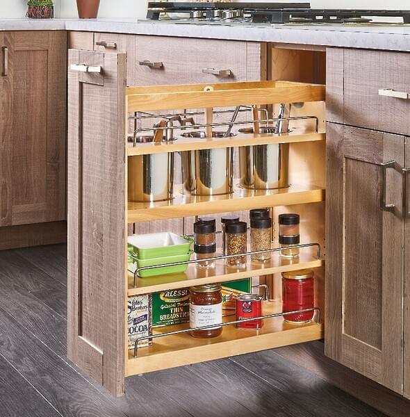 Rev-A-Shelf - 10" Base Utensil Pullout w/Blumotion Soft-Close