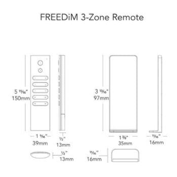 12V Black 3-Zone Remote