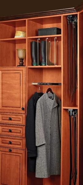 Rev-A-Shelf - 14" Black Belt/Scarf Organizer Top Mount Pullout Belt Butler