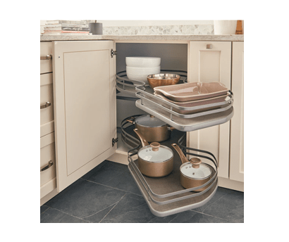 Rev-A-Shelf - 15" Orion Gray Pullout Two-Tier Left Handed
