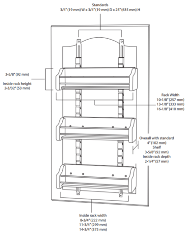 Rev-A-Shelf - 16-1/8" Maple Door Storage Adjustable Spice Rack Wall Accessories
