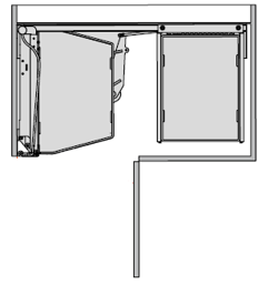 Salice - 17" Left Handed Door White Soft-Close Smart Corner Unit