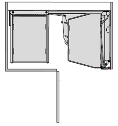 Salice - 17" Right Handed Door White Soft-Close Smart Corner Unit