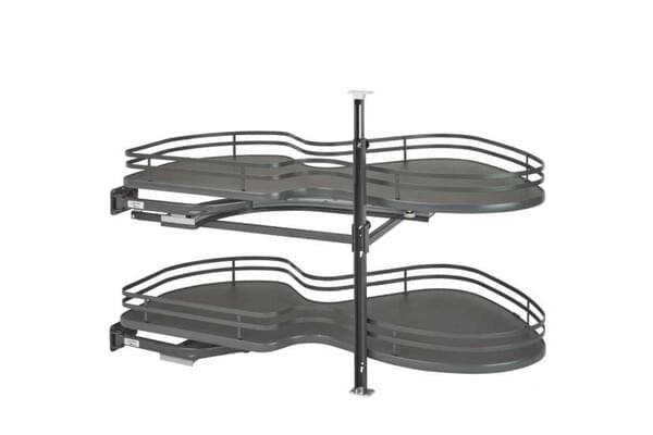 Rev-A-Shelf - 21" Orion Gray Pullout Two-Tier Left Handed