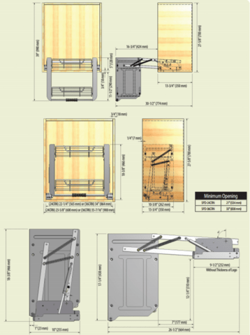 Rev-A-Shelf - 22-1/4" Cabinet Pull-Down Shelving System Wall Accessories