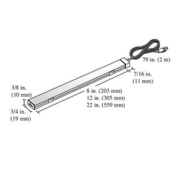 22" - 9W 12V Nickel Linear SimpLED 3000K Warm White