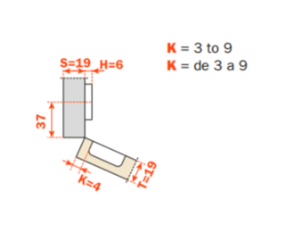 Salice - 24Â° Angle Screw-on Self-Close Clip-on Hinge