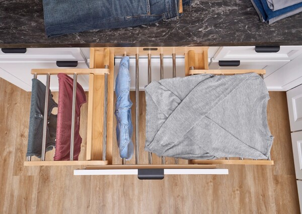 24" Wood Drying Rack Drawer w/ BLUM Soft-Close Slides