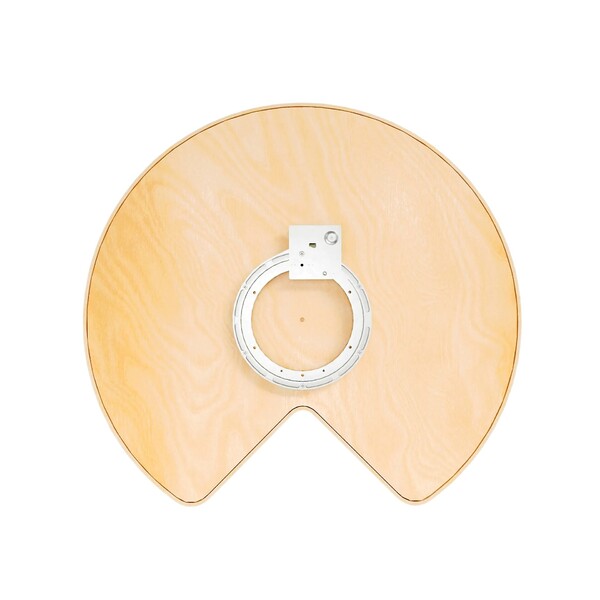 28" Craftsman Collection Solid Maple Kidney-Shaped Lazy Susan for Corner Base Cabinets w/ Swivel Bearing and Black Accents