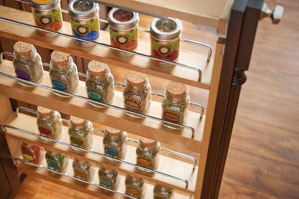 Rev-A-Shelf - 3" Filler Pullout Organizer with Wood Adjustable Shelves