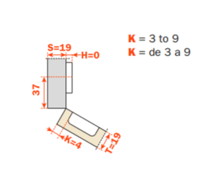 Salice - 30Â° Angle Screw-on Self-Close Clip-on Hinge