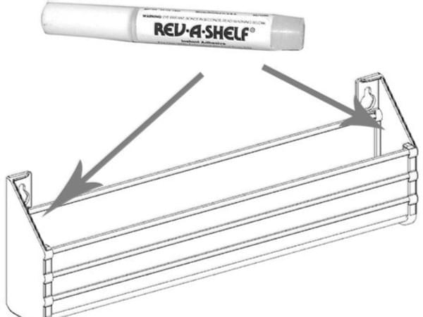 Rev-A-Shelf - 36" White Tip-Out Tray Slim Cut-To-Size with 1 Pair Hinges/End Caps