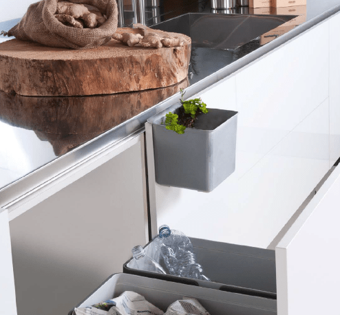 Salice - 5.3qt Silver Polystyrene Bin With Small Handle