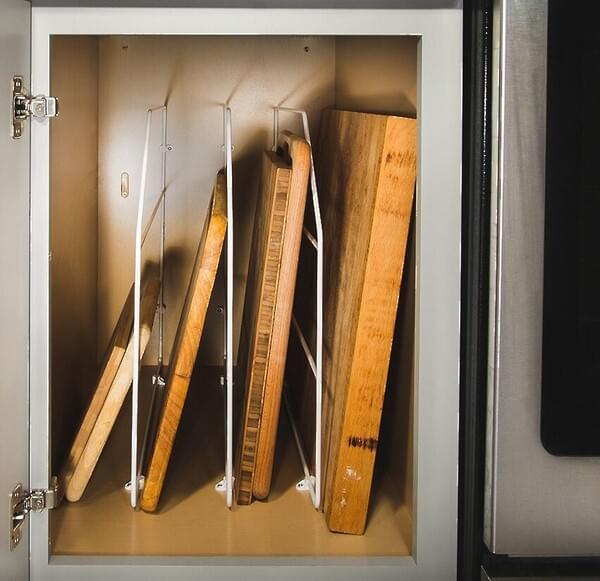 Rev-A-Shelf - 597 - White Tray Divider 12 inch High with Clips