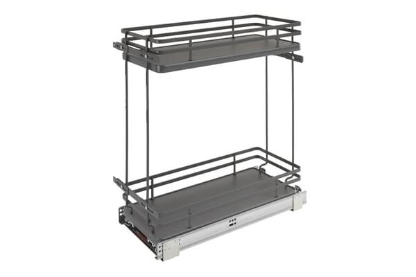 Rev-A-Shelf - 6-1/2" FOG - Base Cabinet Pullout 2 Tier Contemporary Organizer w/ Soft-Close