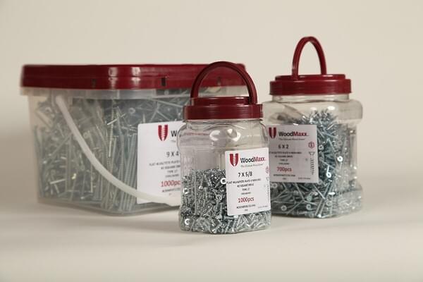 #8 x 3" Round Washer Head #2 Square Drive Deep Thread T17