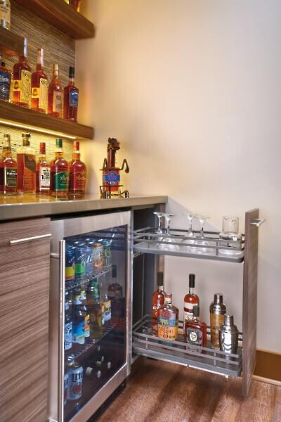 Rev-A-Shelf - 9-1/2" FOG - Base Cabinet Pullout 2 Tier Contemporary Organizer w/ Soft-Close