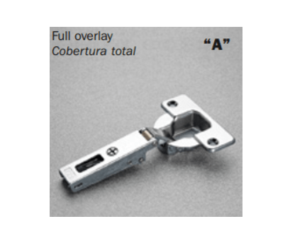 Salice - 94Â° F SERIES 40mm Cup Screw-on Full Overlay Self-Close Hinge For Thick Doors