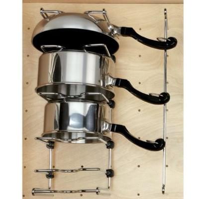 Rev-A-Shelf - Accessories Peg Board Stainless Steel Pot/Pan Organizer for Drawers