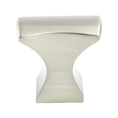 Aspire 1-1/4in x 3/4in Square Knob - Brushed Nickel