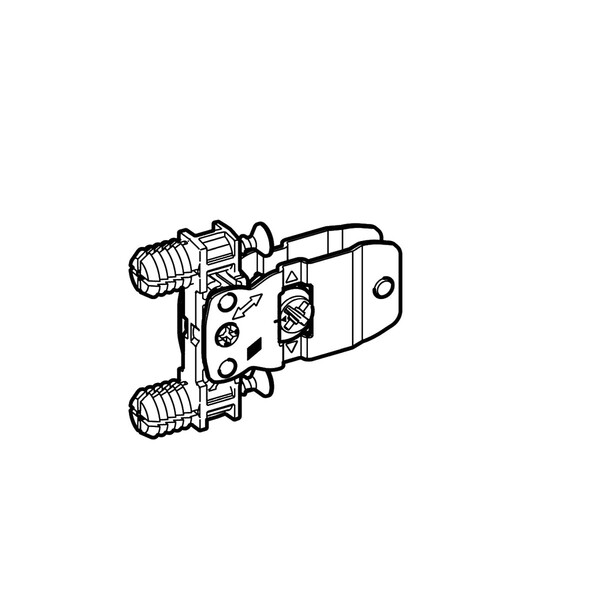 AvanTech YOU Drawer front connector for side profile, height 101 mm, knocking in