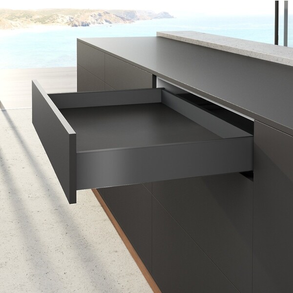 AvanTech YOU Drawer side profile, height 101 mm x NL 350 mm, Anthracite, Left