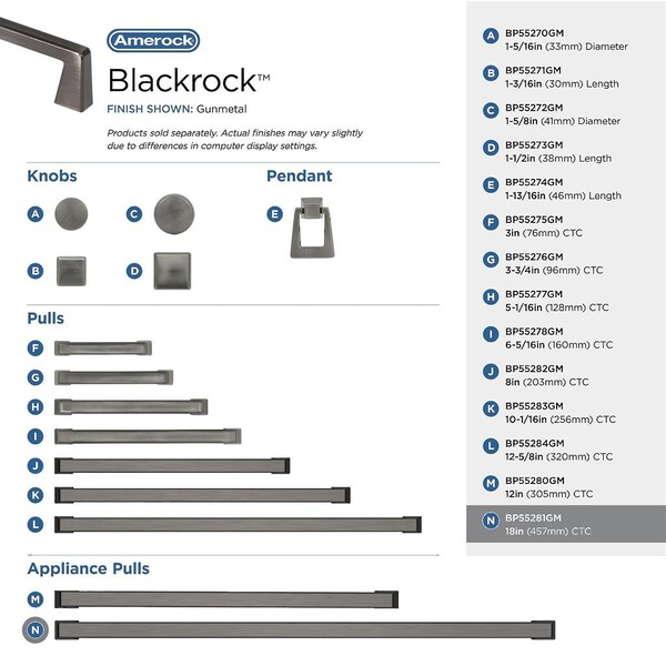 Blackrock 3" CC Pull Gun Metal