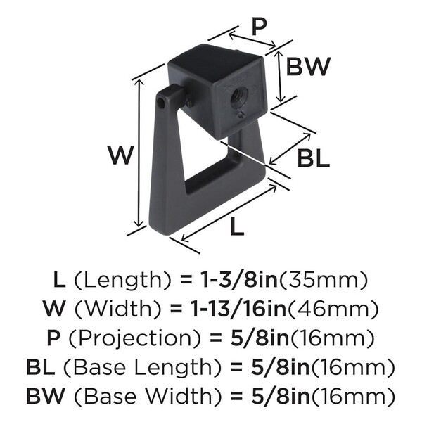 Blackrock - Knob 1-13/16" Latch Pull Black Bronze