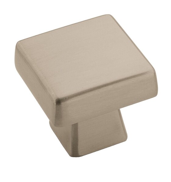 Blackrock Square Knob - Satin Nickel