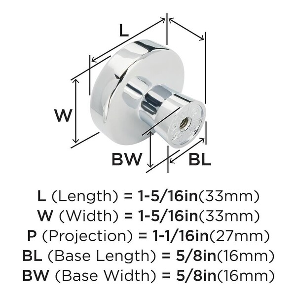 Blackrock Knob Polished Chrome