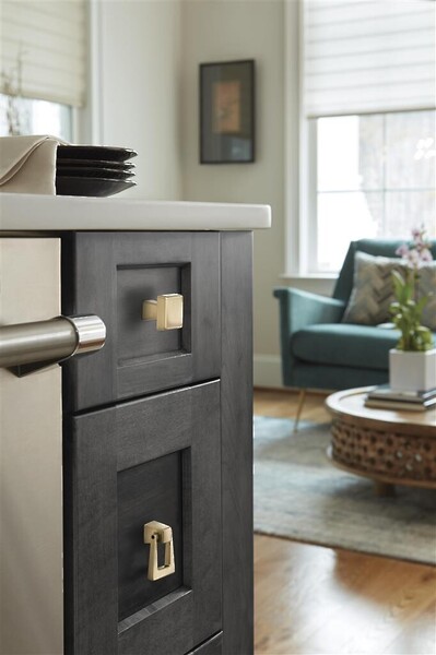 Blackrock Large Square Knob - Champagne Bronze