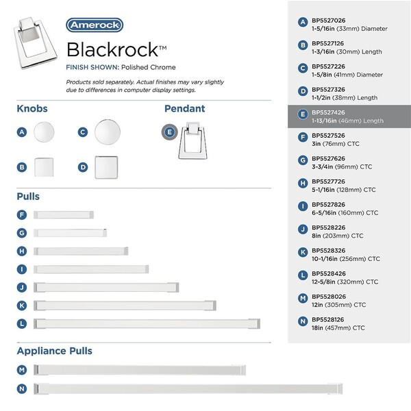 Blackrock Pendant Polished Chrome