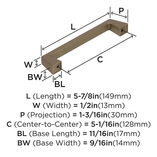 Blackrock - Pull 128mm CC Golden Champagne