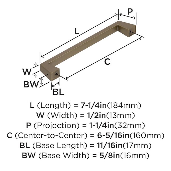 Blackrock - Pull 160mm CC Golden Champagne