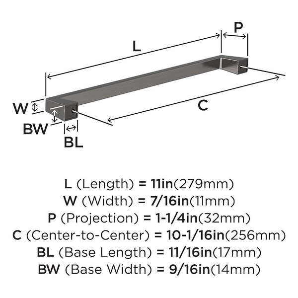 Blackrock Pull 256mm CC Gunmetal