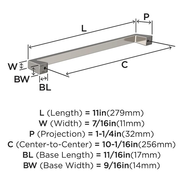Blackrock - Pull 256mm CC - Polished Nickel