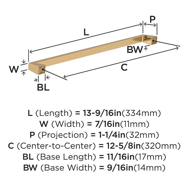Blackrock Pull 320mm CC Champagne Bronze