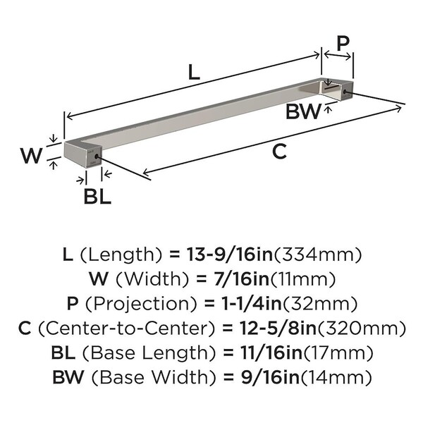 Blackrock - Pull 320mm CC - Polished Nickel