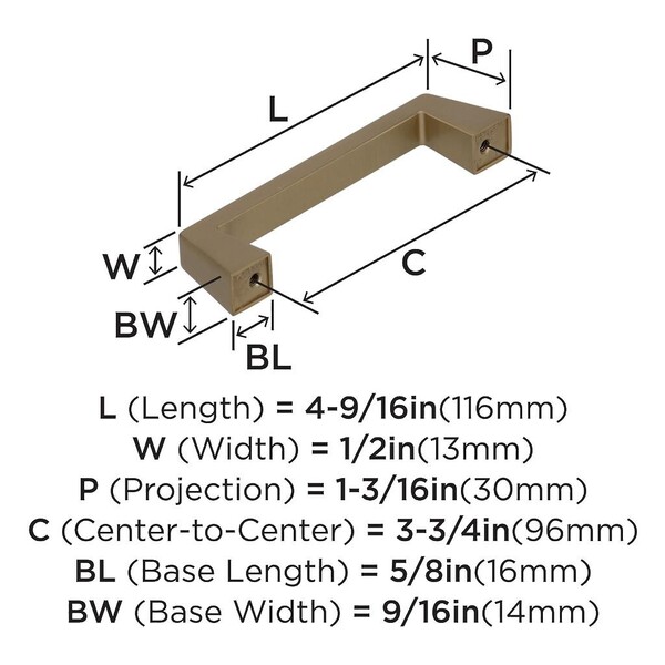 Blackrock - Pull 96mm CC Golden Champagne