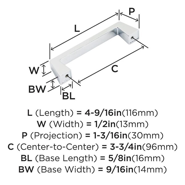 Blackrock Pull 96mm CC Polished Chrome