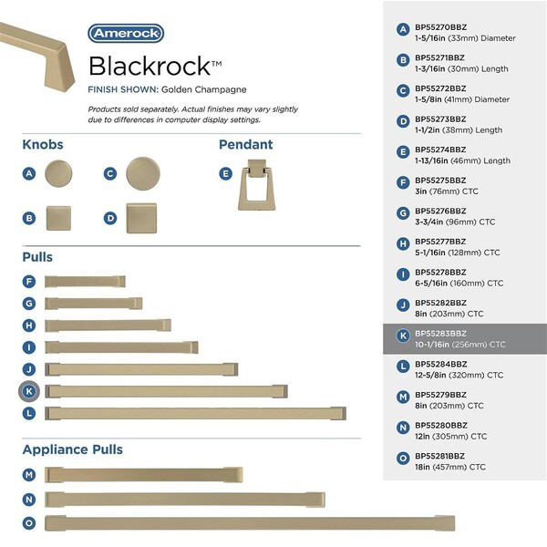 Blackrock Pull - Pull 256mm CC Golden Champagne 