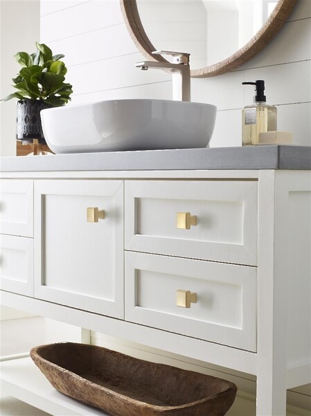 Blackrock Square Knob - Champagne Bronze